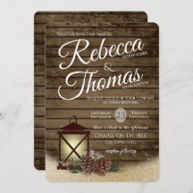 Laterne und Pine Cones Rustikale Winterhochzeit