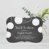 Laternen auf Chalk 16 . Geburtstag Einladung (Stehend Vorderseite)