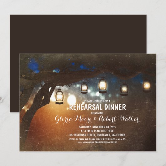 Laternen für Probe Einladung (Vorne/Hinten)