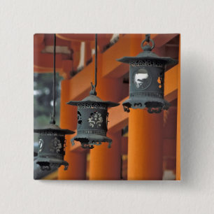 Laternen hängen am Heian-jingu-Schrein, Button