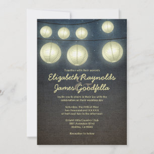 Laternen-Hochzeitseinladungen Einladung