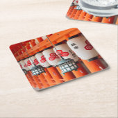 Laternen im Itsukushima-Schrein Rechteckiger Pappuntersetzer (angewinkelt)