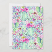 Laternen & Kaktus Kinderdusche Einladungen (Rückseite)