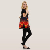 Laternen' Magisches Nachtschwimmdesign Tasche (Am Model)