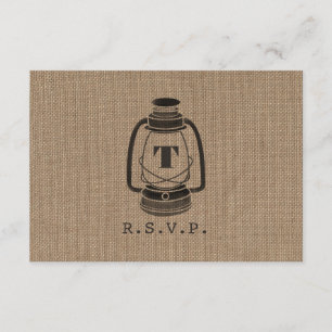Laternen-Monogramm, Inspiriert, mit Bruch, R.S.V.P RSVP Karte