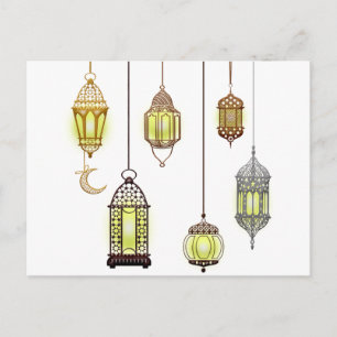Laternen Ramadan Mubarak Orientalisch Arabisch Mus Feiertagspostkarte