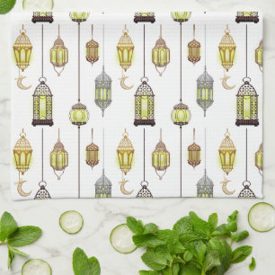 Laternen Ramadan Mubarak Orientalisch Arabisch Mus Geschirrtuch
