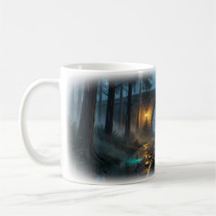 Laternen-Regen-Bahn Durch Kiefern Tasse