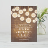 Laternen rustikale Landhochzeit Einladung (Stehend Vorderseite)