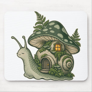 Laternen-Schnecken-Pilz-Häuschen-Mauspad Mousepad