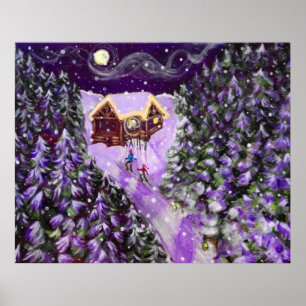 Laternen-Ski des Plakat-16x20 Poster