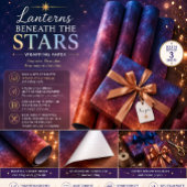 Laternen unter den Sternen Geschenkpapier Set