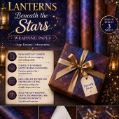 Laternen unter den Sternen Geschenkpapier Set