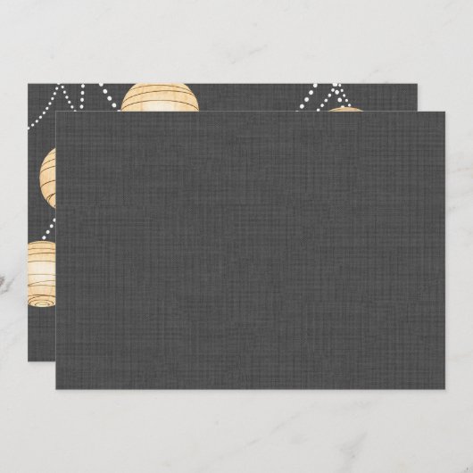 Laternen zur Einladung von Gray Burlap (Vorne/Hinten)