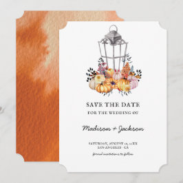 Laternenfarben-Herbsthochzeit speichert das Datum Save The Date