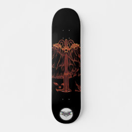Laternenorange-leuchtende Katzenaugen Skateboard