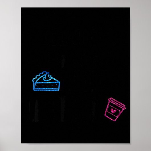 Lates I Thought You Said E And Lattes Funny Fitnes Poster (Vorne)