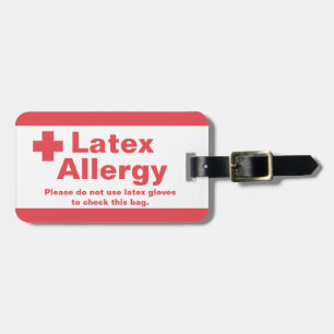 Latex-Allergie-Alarm-Gepäckanhänger Gepäckanhänger