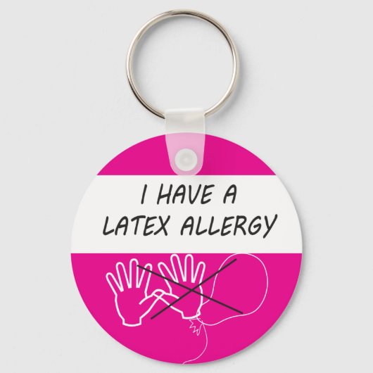 Latex Allergie Alarm Schlüsselanhänger (Vorderseite)