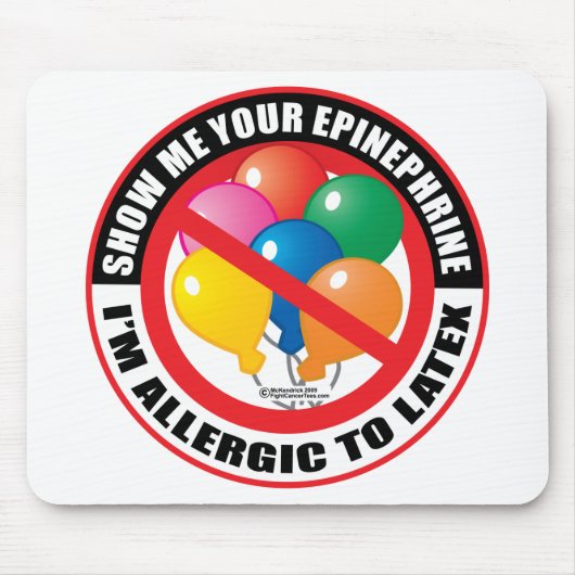 Latex-Allergie Mousepad (Vorne)