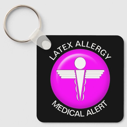 Latex Allergy Medical Alert Schlüsselanhänger (Vorderseite)