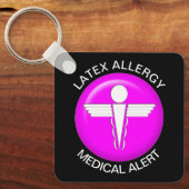 Latex Allergy Medical Alert Schlüsselanhänger (Vorderseite)
