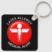 Latex Allergy Medical Alert Schlüsselanhänger (Rückseite)