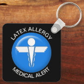 Latex Allergy Medical Alert Schlüsselanhänger (Rückseite)