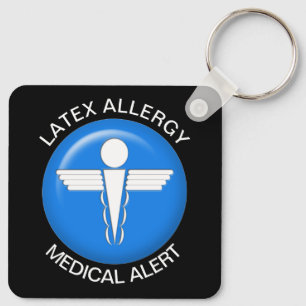 Latex Allergy Medical Alert Schlüsselanhänger