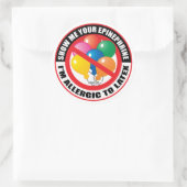 Latex Allergy Runder Aufkleber (Tasche)