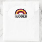 Latex Pride Ovaler Aufkleber (Tasche)
