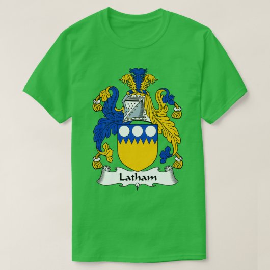 Latham Coat of Arms Familienwappen T-Shirt (Design vorne)