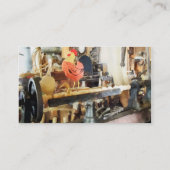 Lathe in Wood Shop Visitenkarte (Rückseite)