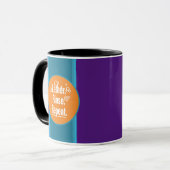 Lather Rinse Repeat Aqua Stripes Orange Spot Tasse (Vorderseite Links)