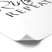 Lather Rinse Repeat Badezimmer Sign Poster (Ecke)