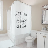 Lather, Rinse, Wiederholung Duschvorhang (Beispiel)