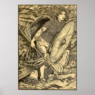 "Lathgertha" durch Morris Meredith Williams Poster