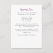 Lathyrus Lila Minimalistische Hochzeit Begleitkarte (Vorderseite)