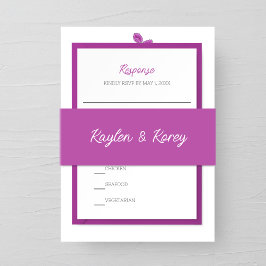 Lathyrus Lila Minimalistische Hochzeit Einladungsbanderole