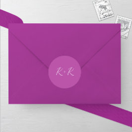 Lathyrus Lila Minimalistische Hochzeit Runder Aufkleber