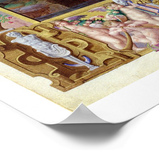 Latin 8880 fol.182v Gott der Vater, aus dem Psalz Poster (Ecke)