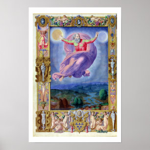 Latin 8880 fol.182v Gott der Vater, aus dem Psalz Poster