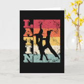 Latin American Dance Couple Vintag Karte (Gelbe Blume)