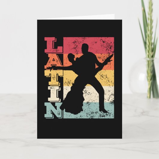 Latin American Dance Couple Vintage Karte (Vorderseite)