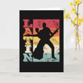 Latin American Dance Couple Vintage Karte (Gelbe Blume)