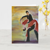 Latin Ballroom Dancers Karte (Gelbe Blume)