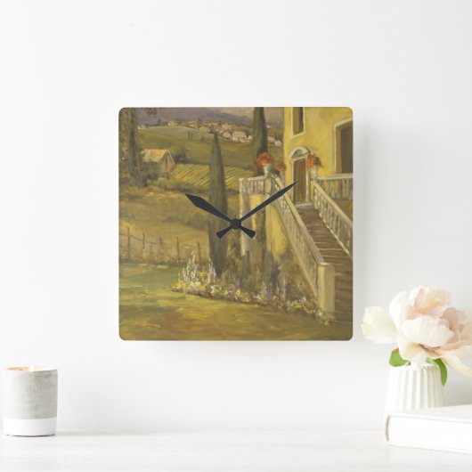 Latin Calm II Quadratische Wanduhr (Zuhause)