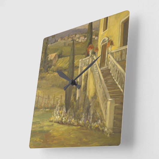 Latin Calm II Quadratische Wanduhr (Winkel)