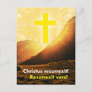 Latin Christ ist Risen Oaster Gruß Feiertagspostkarte