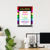 Latin Colors Poster - Latin Teacher Gift (Heimbüro)